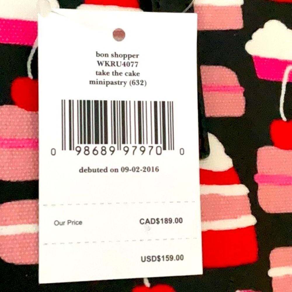 KATE SPADE NWT TAKE THE CAKE MINI PASTRY BON SHOPPER TOTE BAG - Picture 8 of 8